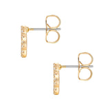 Ohrstecker gelbgold Zirkonia weiß