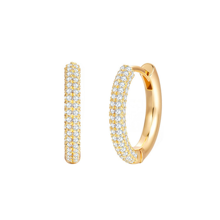Creolen gelbgold Zirkonia weiß