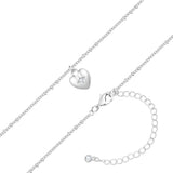 Kette mit Anhänger Glaskristall weiß