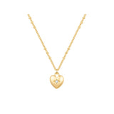 Kette mit Anhänger gelbgold Glaskristall weiß