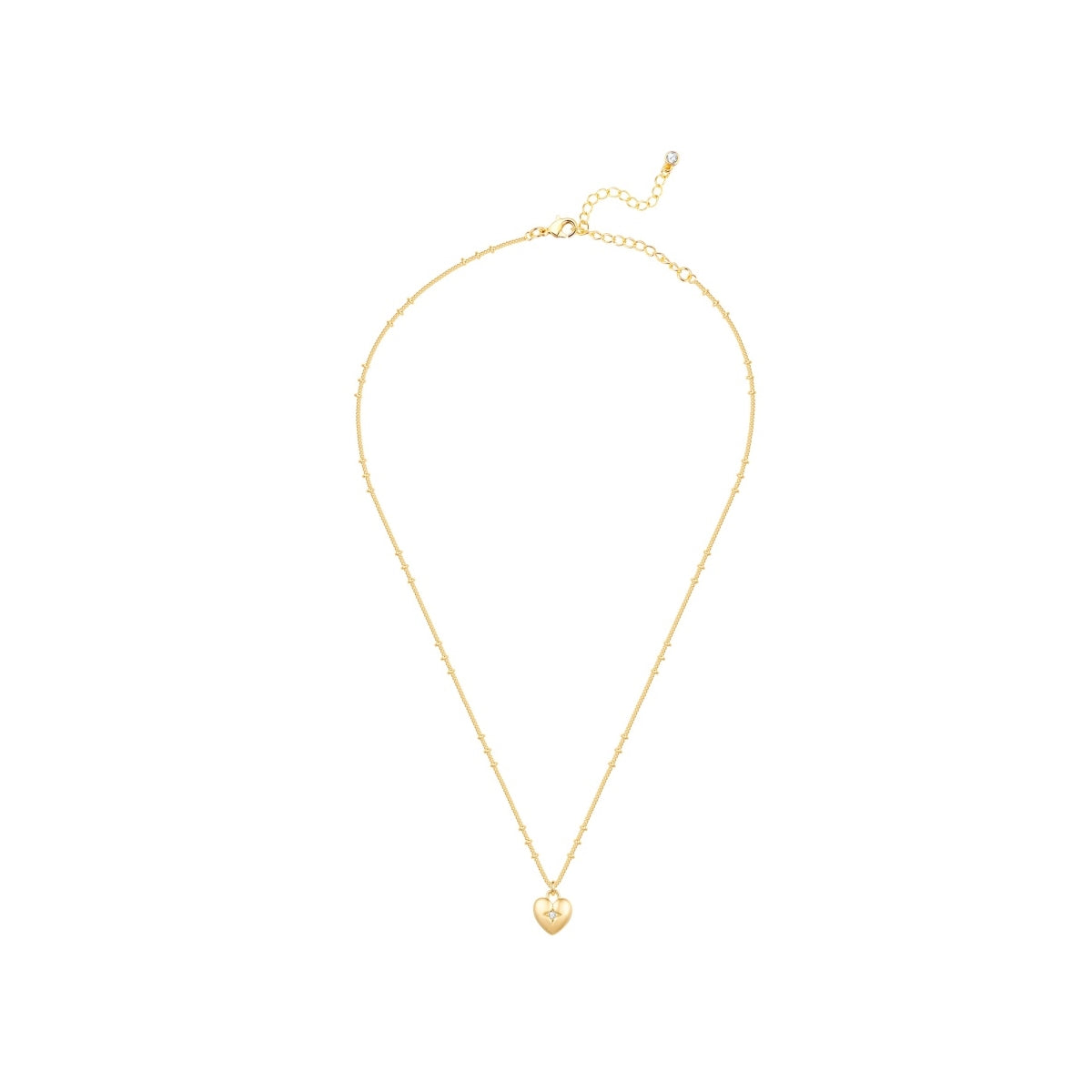 Kette mit Anhänger gelbgold Glaskristall weiß
