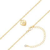 Kette mit Anhänger gelbgold Glaskristall weiß