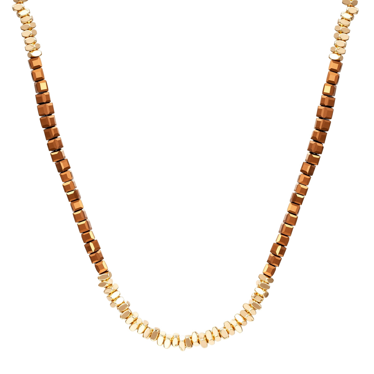 Kette gelbgold Glas braun