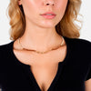 Kette gelbgold Glas braun