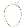 Kette gelbgold Glas braun