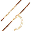 Kette gelbgold Glas braun