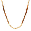Kette gelbgold Glas braun