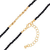 Kette gelbgold Glas schwarz