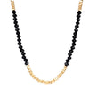 Kette gelbgold Glas schwarz