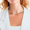 Kette gelbgold Glas blau