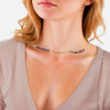 Kette gelbgold Glas schwarz