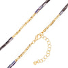 Kette gelbgold Glas schwarz