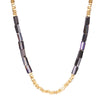 Kette gelbgold Glas schwarz