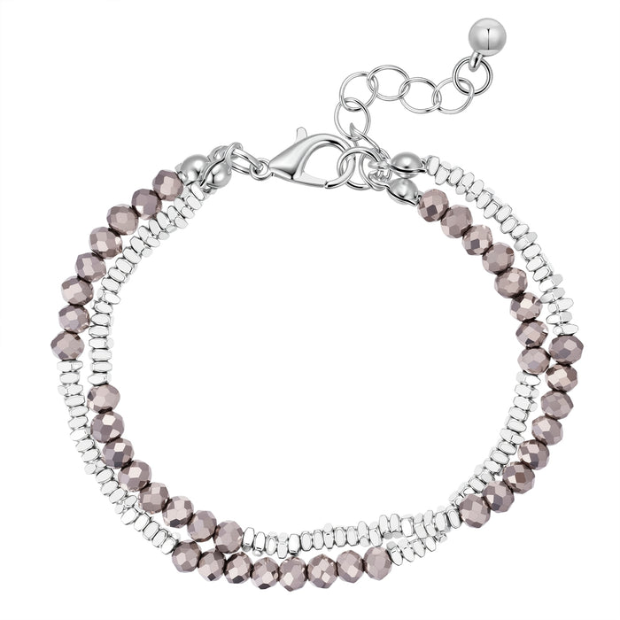 Armband Glas grau