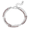 Armband Glas grau
