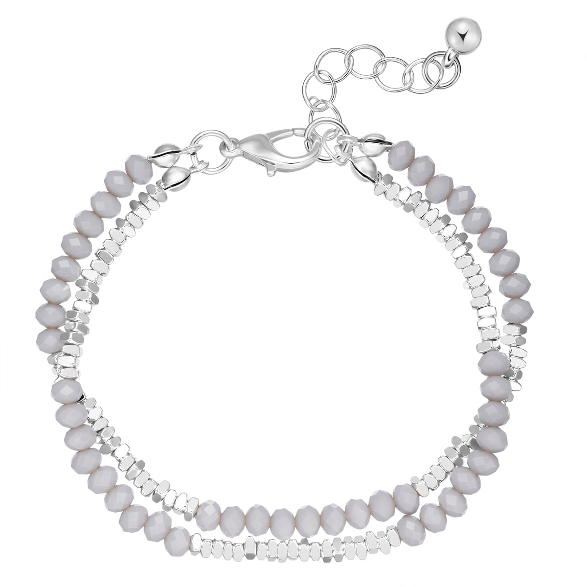 Armband Glas grau