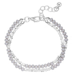 Armband Glas grau