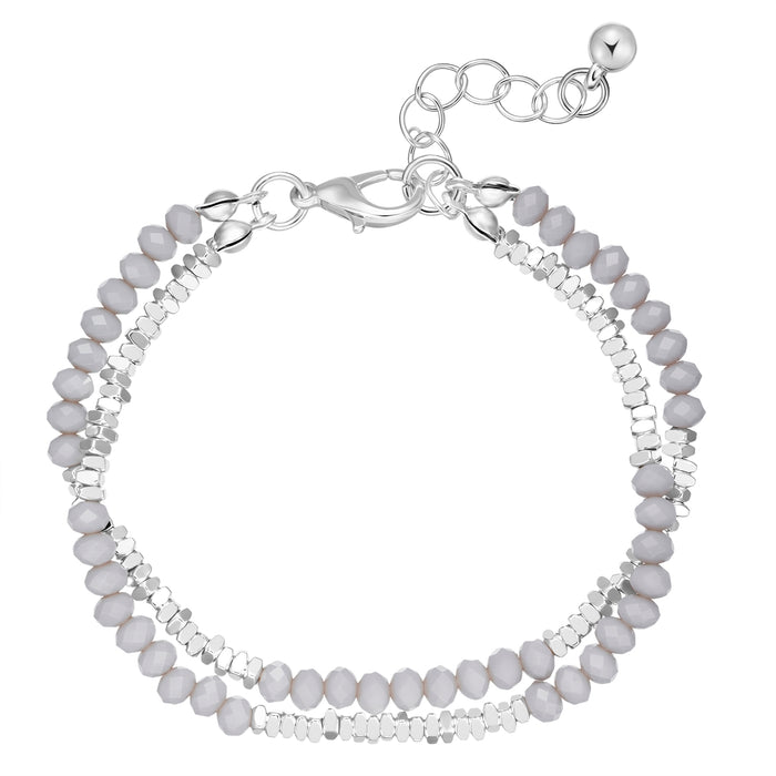 Armband Glas grau