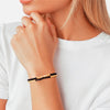 Armband gelbgold Glas schwarz