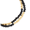 Armband gelbgold Glas schwarz