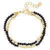 Armband gelbgold Glas schwarz