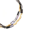 Armband gelbgold Glas schwarz