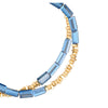 Armband gelbgold Glas blau