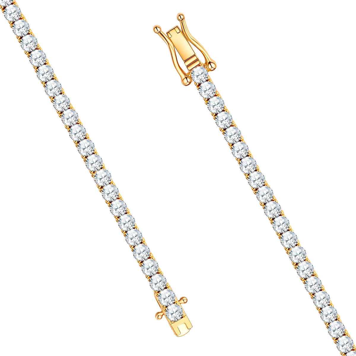 Armband gelbgold Zirkonia weiß