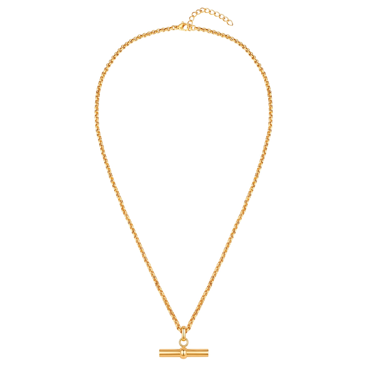 Kette mit Anhänger Edelstahl gelbgold