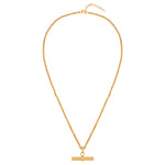 Kette mit Anhänger Edelstahl gelbgold