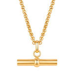 Kette mit Anhänger Edelstahl gelbgold