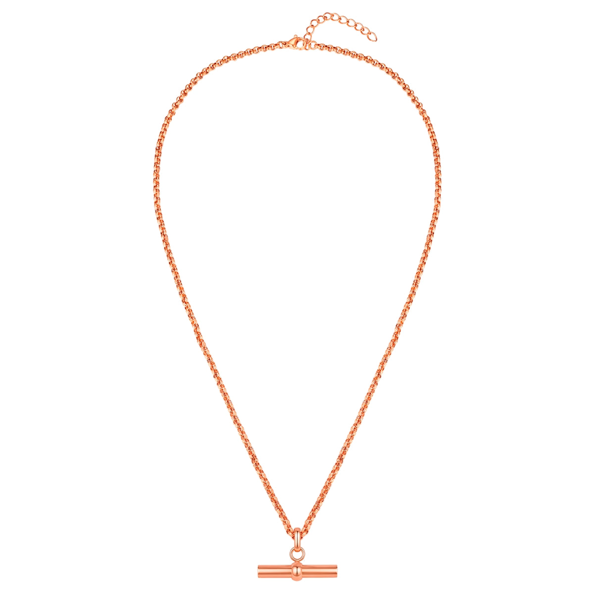 Kette mit Anhänger Edelstahl roségold