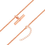Kette mit Anhänger Edelstahl roségold