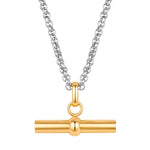 Kette mit Anhänger Edelstahl bicolor