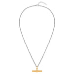 Kette mit Anhänger Edelstahl bicolor