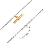Kette mit Anhänger Edelstahl bicolor