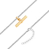 Kette mit Anhänger Edelstahl bicolor