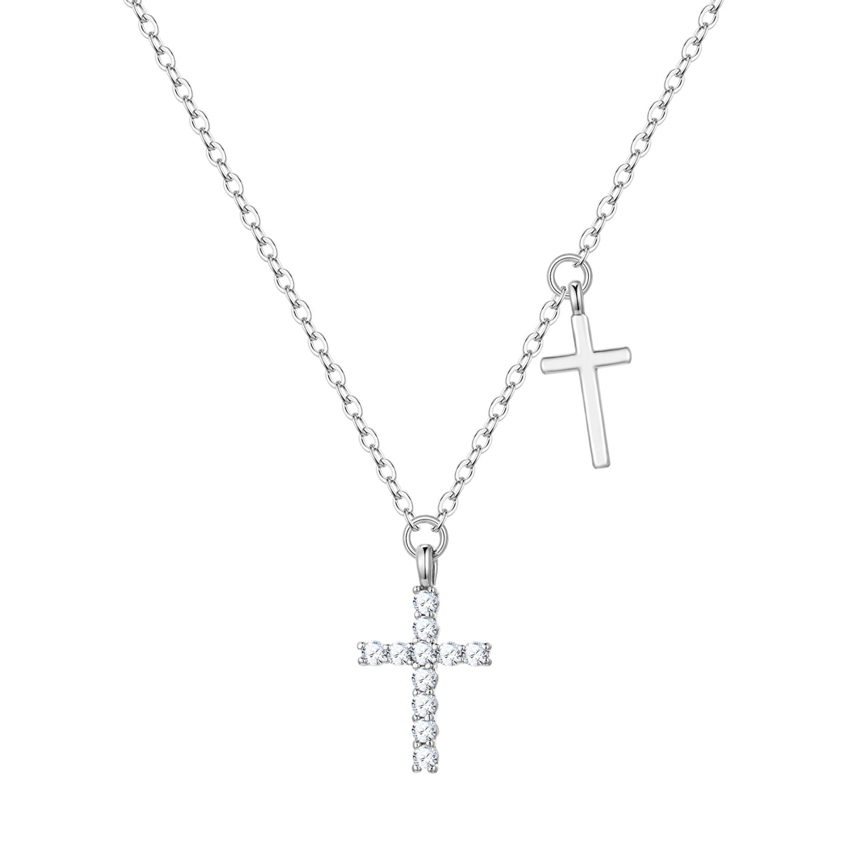 Kette mit Anhänger Zirkonia weiß
