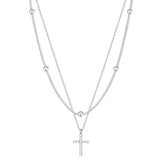 Kette mit Anhänger Zirkonia weiß