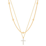 Kette mit Anhänger gelbgold Zirkonia weiß