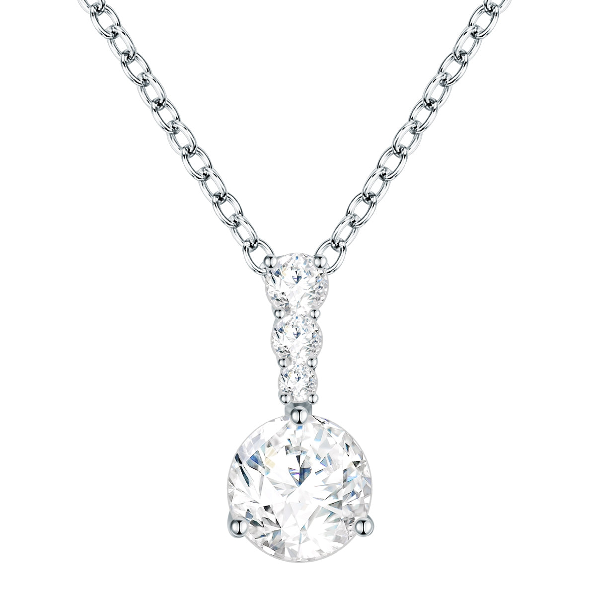 Kette mit Anhänger verziert mit Kristallen von Swarovski® weiß