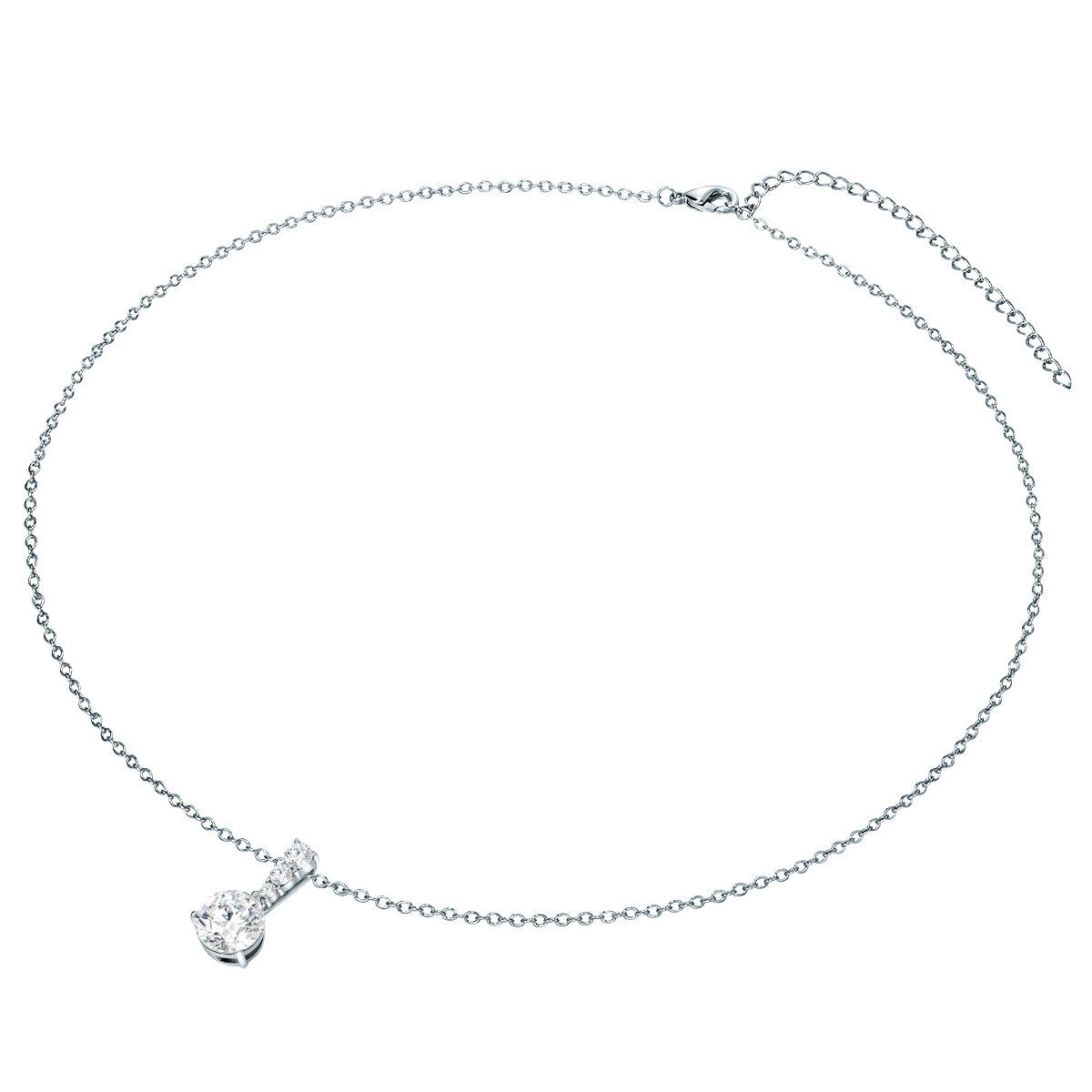 Kette mit Anhänger verziert mit Kristallen von Swarovski® weiß
